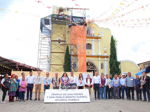 Arranca la rehabilitación del Templo de San Pedro y San Pablo en Atlixco