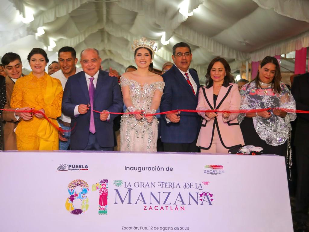 Al inaugurar la Feria de la Manzana 2023, Sergio Salomón aseguró que se continuará impulsando al turismo de Puebla a nivel nacional e internacional