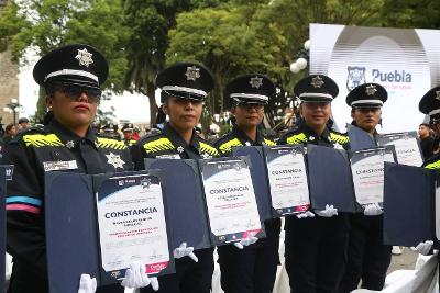 En Puebla capital hay 45 nuevos policías