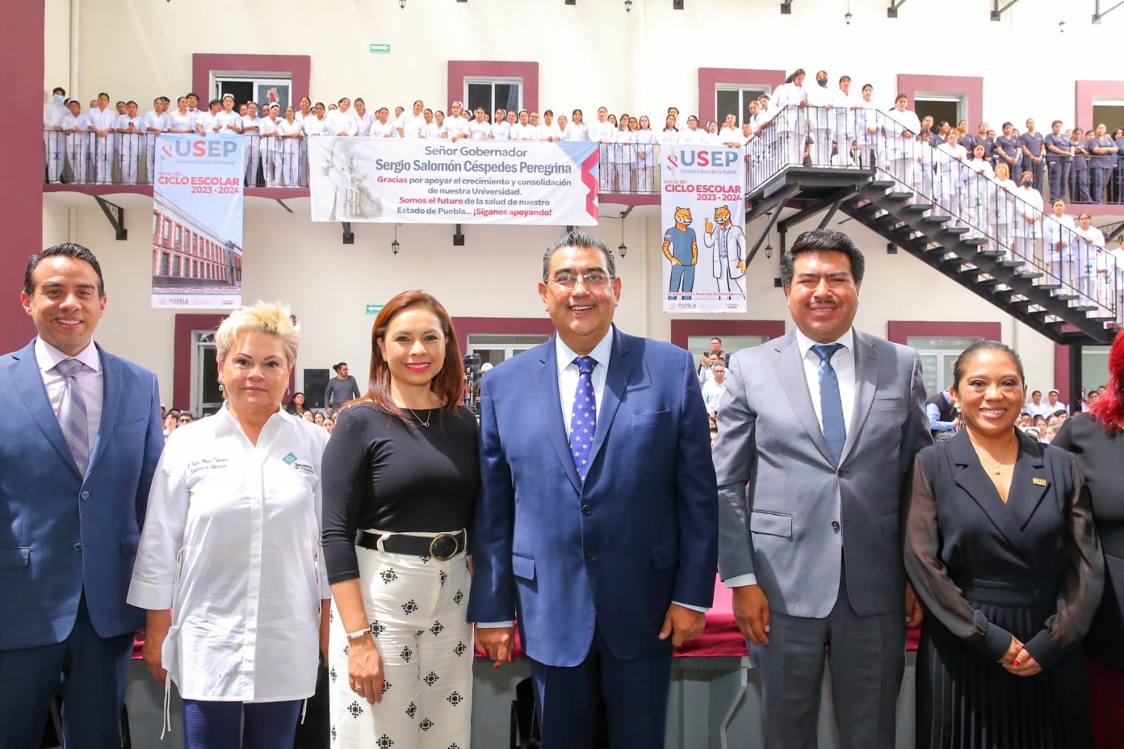 Salomón Céspedes inauguró la rehabilitación de la segunda etapa de la Universidad de la Salud del Estado de Puebla, aseguró que su gobierno le seguirá apostando a la educación