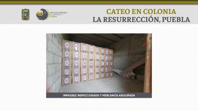 En La Resurrección, la FGE recuperó 385 cajas de mercancía robada