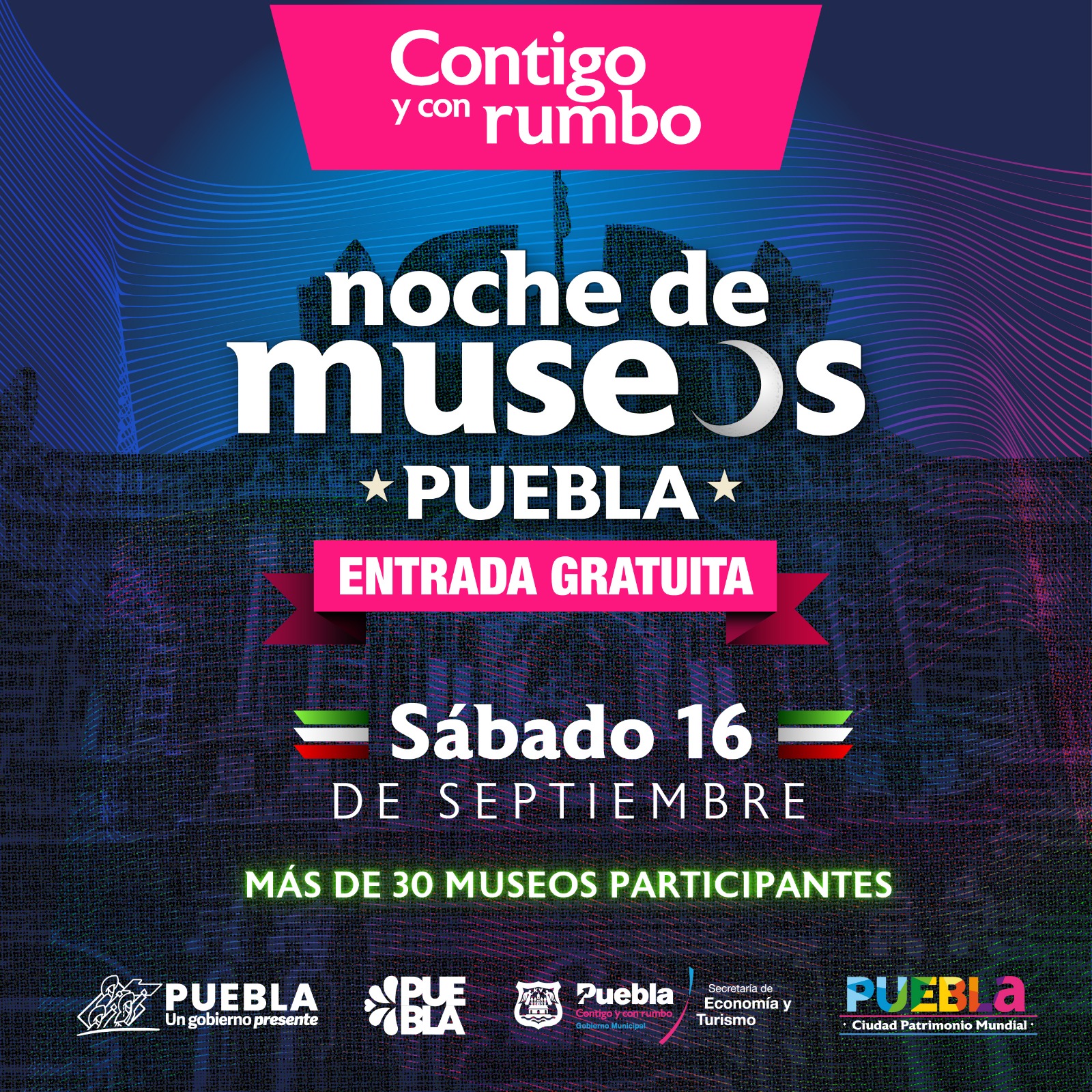 Gobierno estatal y el municipio de Puebla anuncian Noche de Museos edición Fiestas Patrias
