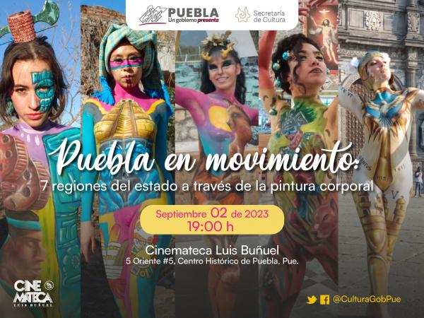 Presentará Cultura proyecto audiovisual de pintura corporal “Puebla en Movimiento”