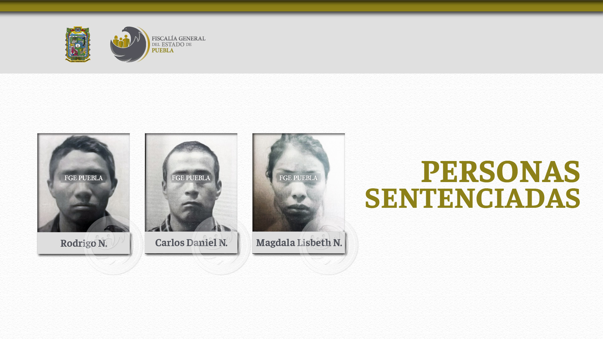 FGE obtuvo sentencia de tres responsables por robo de vehículo agravado
