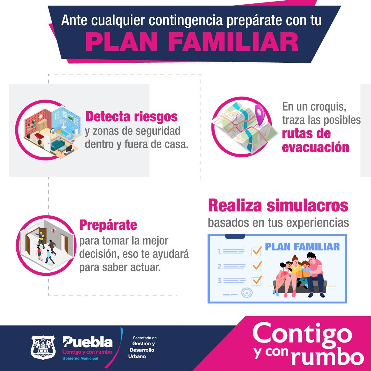 Gobierno capitalino invita a preparar un plan familiar de Protección Civil