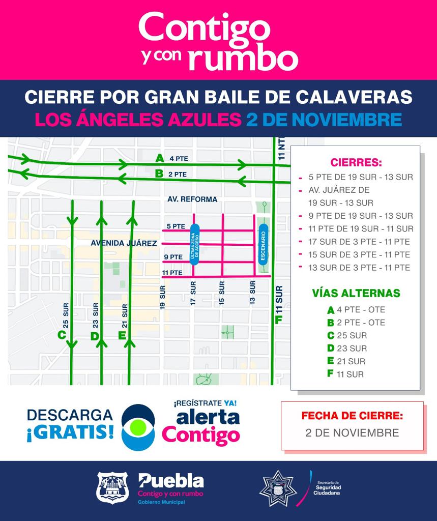 Estas serán las vías alternas en el Paseo Bravo por el concierto de los Ángeles Azules