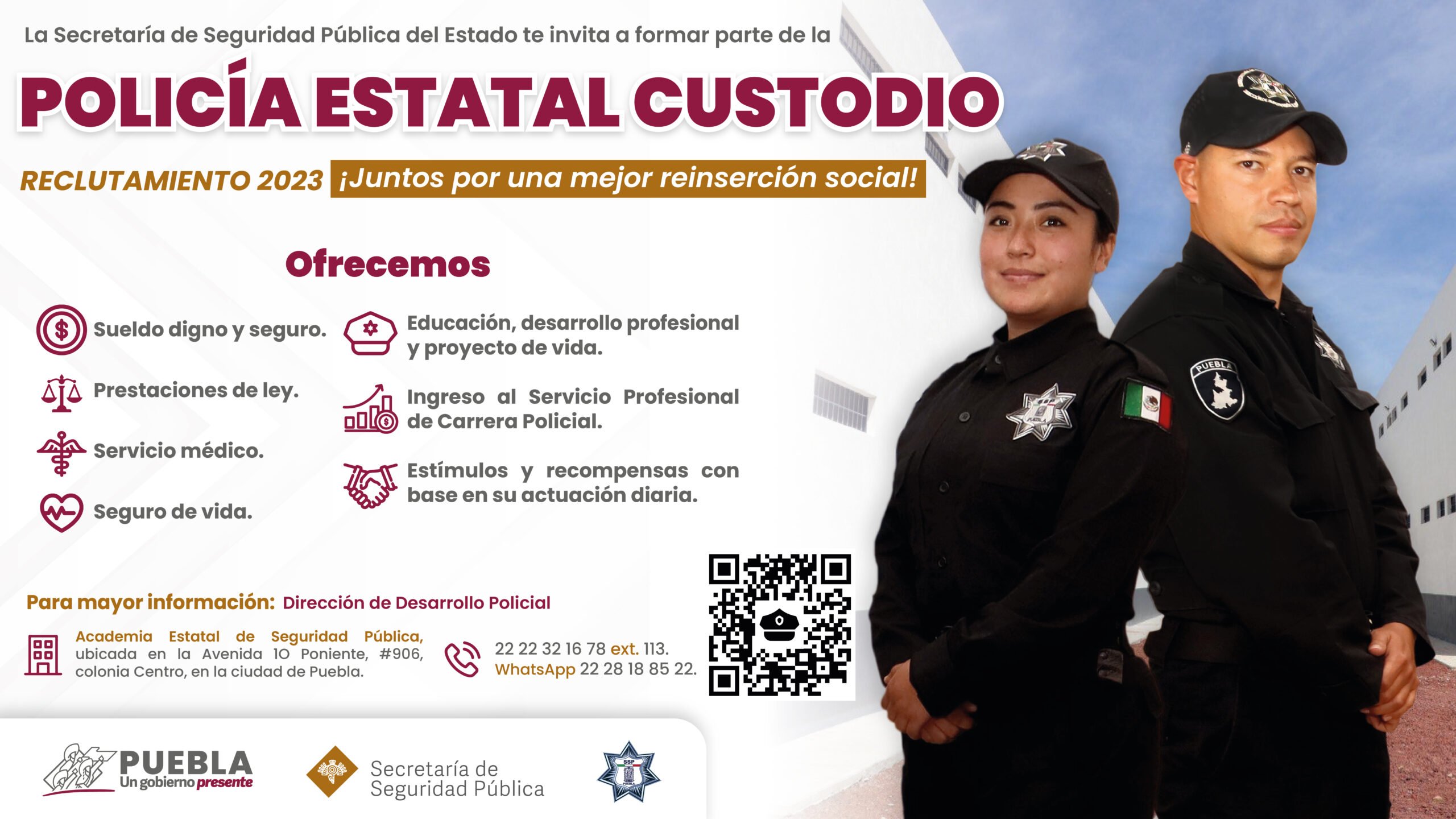 Convoca SSP a interesados a sumarse como policías custodios