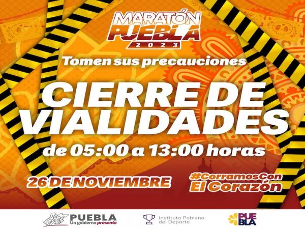 Garantiza gobierno estatal seguridad para corredores del “Maratón Puebla 2023”