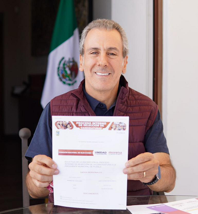 Pepe Chedrahui se registra por Morena para buscar la candidatura a la presidencia municipal de Puebla