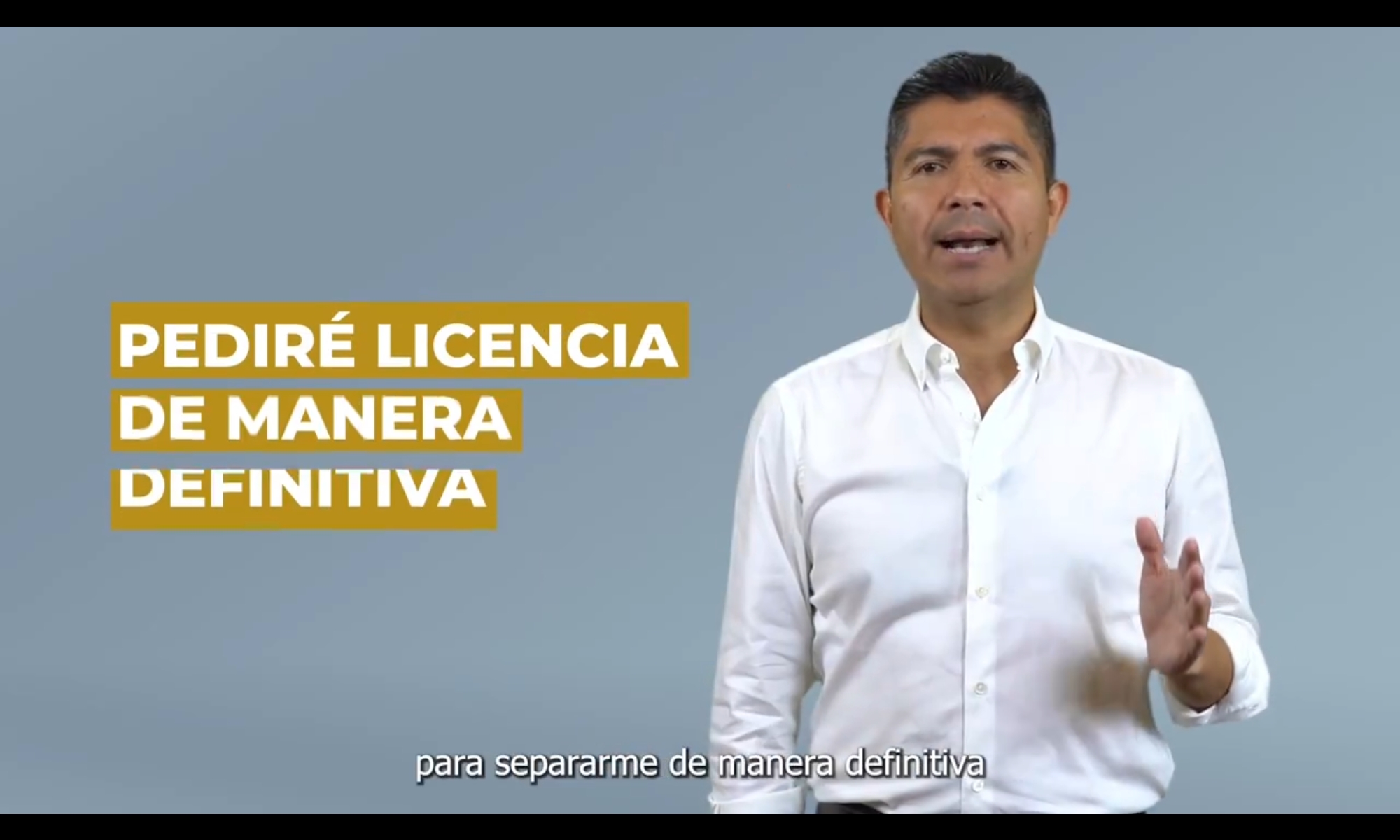 Anuncia Eduardo Rivera que en breve pedirá licencia definitiva para poder contender por la gubernatura de Puebla
