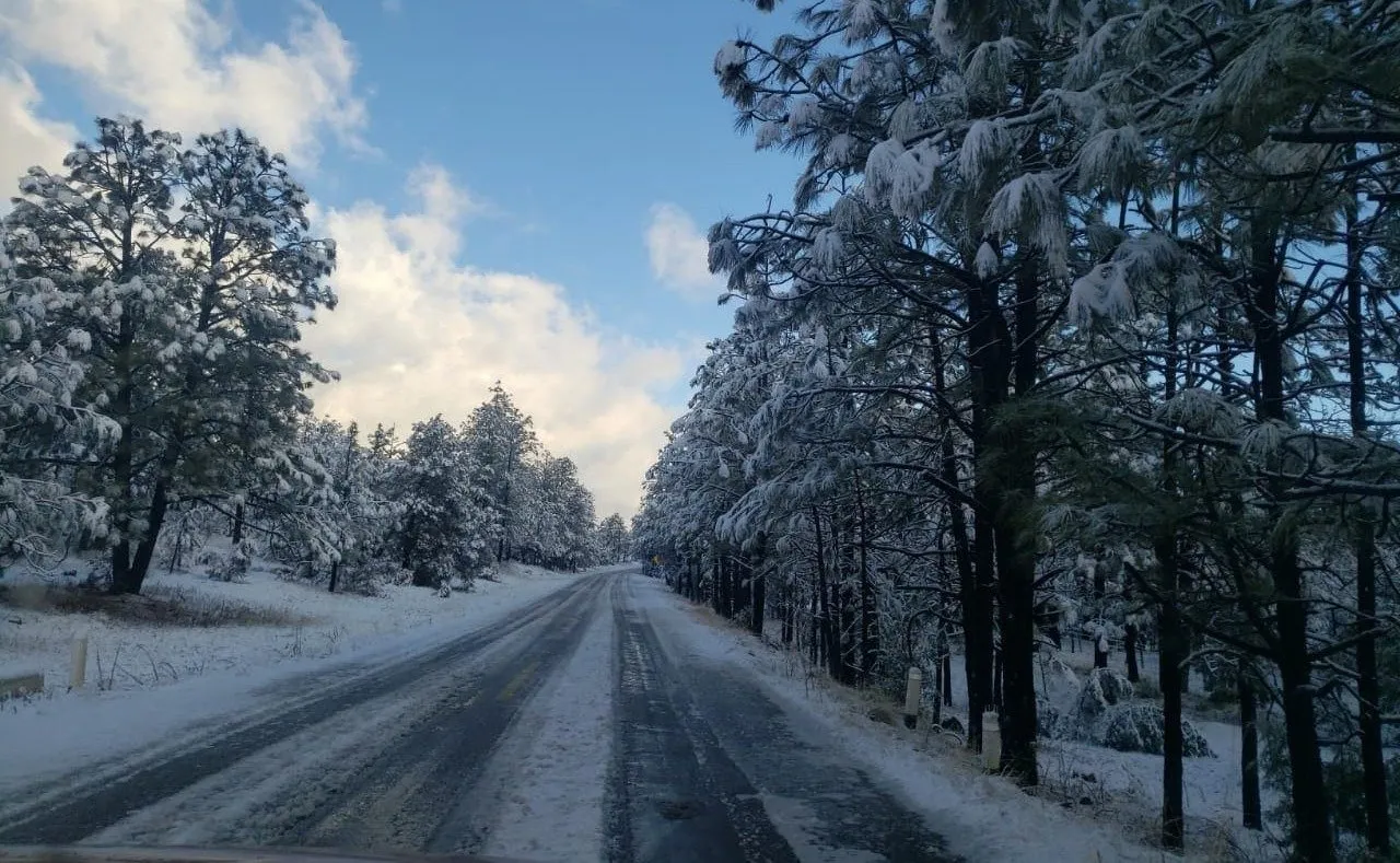 Cierran al menos 4 tramos carreteros en Chihuahua por nevadas