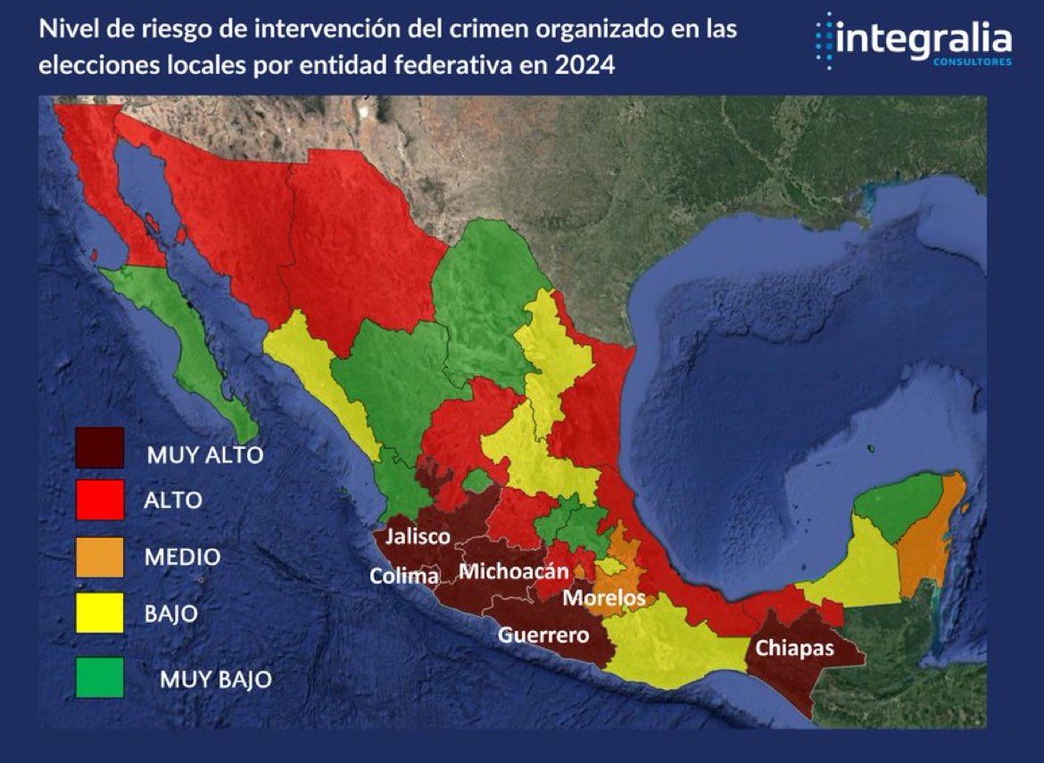 En Puebla  podría intervenir el crimen organizado  en las elecciones: Integralia