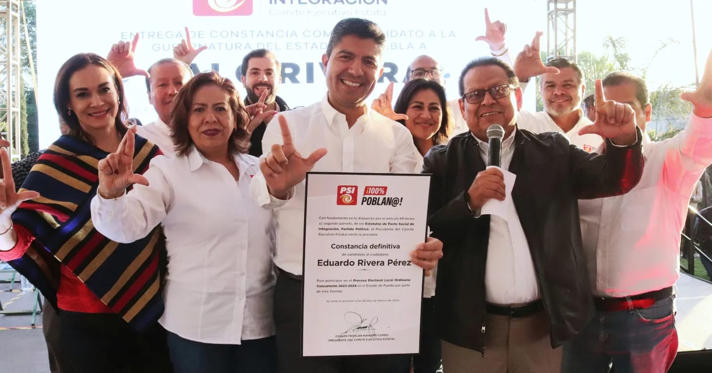 Lalo Rivera ya es candidato oficial de PSI a la gubernatura de Puebla
