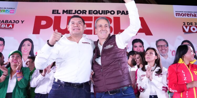Alejandro Armenta y Pepe Chedraui inician campaña desde el corazón de Puebla