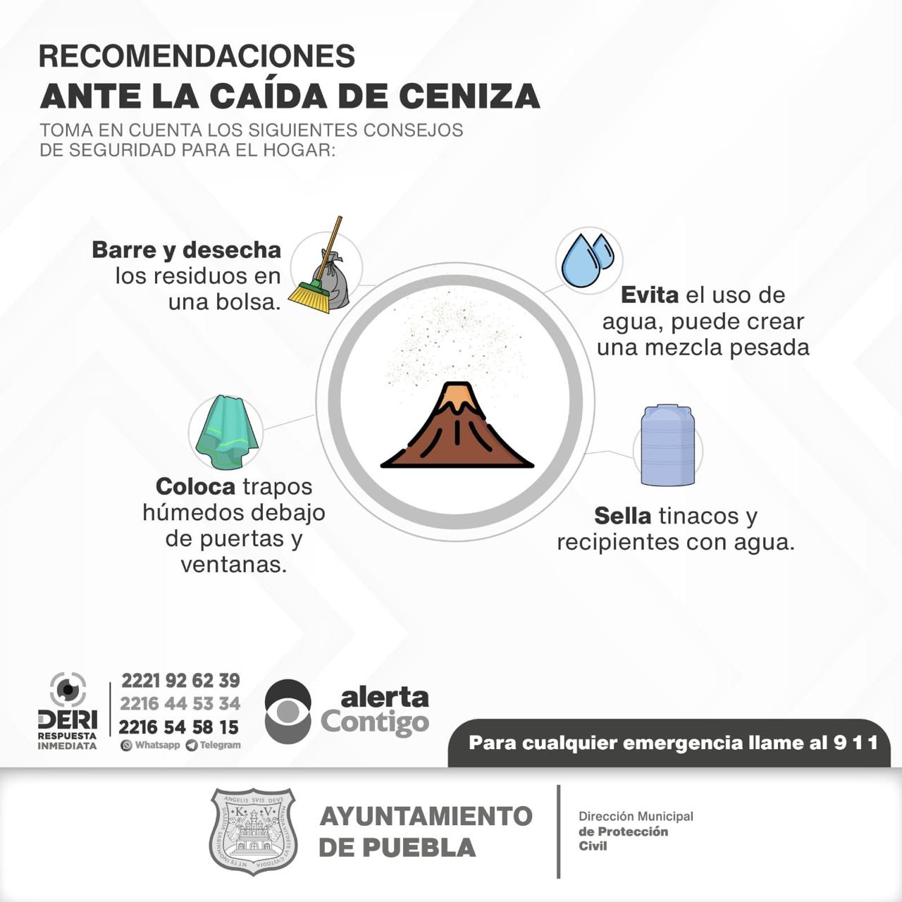 Sigue estas recomendaciones por la contingencia volcánica