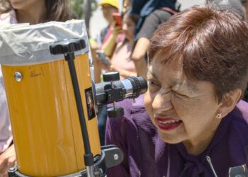 En la BUAP se instalaron telescopios para que los universitarios observaran el eclipse solar: un espectáculo sin igual