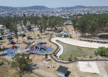 Quedan listas trotapista y áreas de juego del Parque de Amalucan