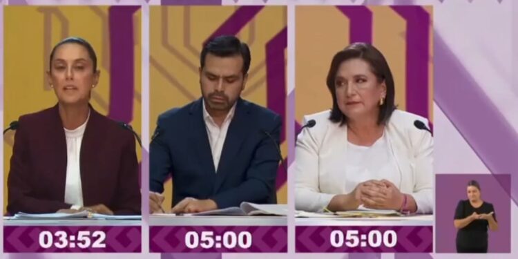 Sheinbaum y Gálvez se lanzan ataques durante primer debate camino a la presidencia