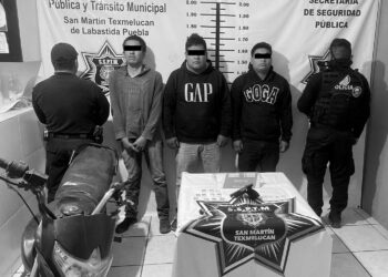 Con droga y arma de fuego, detienen a 3 en Texmelucan