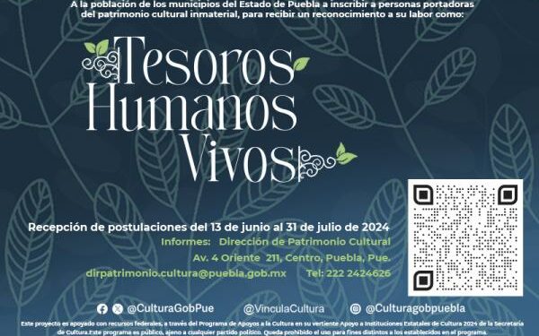 Amplía Cultura recepción de candidatos para “Tesoros Humanos Vivos”