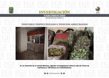 Tres detenidos durante cateo en Chietla, aseguran armas y drogas