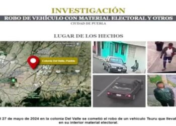 FGE, vincula a Santiago N, por robo de Tsuru con material electoral