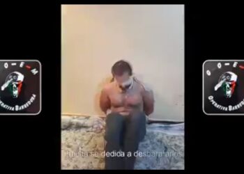 Difunden video de César Eduardo Garrido; confiesa nexos con el robo de vehículos con mercancía y protección de la GN