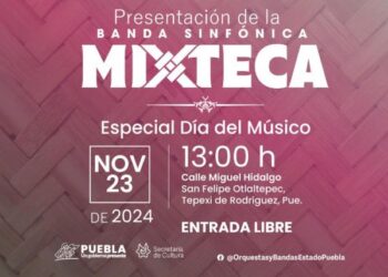 Celebrará Banda Sinfónica Mixteca “Día del Músico” en Tepexi: Cultura