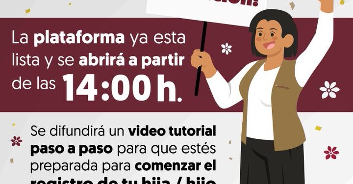 Este lunes a las 14:00 horas inicia el registro a la beca Rita Cetina para secundaria