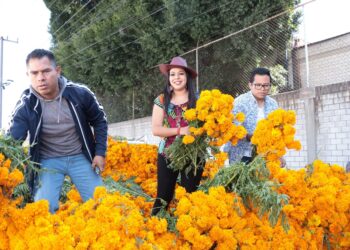 Entrega Gobierno de Cholula flores en panteones municipales