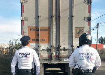 Aseguró policía de Coronango tráiler con reporte de robo