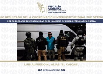 Detiene la FGE a Luis Alfredo N. alias “El Caicas”, generador de violencia y objetivo prioritario del estado vinculado con el homicidio de 4 personas en Chietla