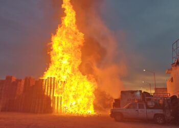 En colaboración con los tres órganos de gobierno la SSC sofocó incendio en la Vía Corta a Santa Ana