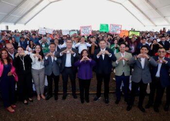 En Coronango, autoridades inauguran el Distribuidor Vial Puebla-Tlaxcala
