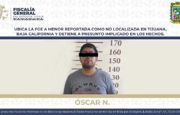Ubica la FGE a menor reportada como no localizada en Tijuana, Baja California y detiene a presunto implicado en los hechos