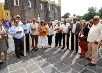 Tonantzin Fernández fortalece la identidad de San Pedro Cholula en la Tlahuanca 2025