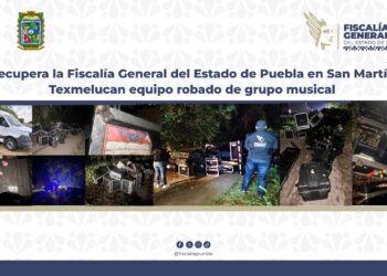Recupera la Fiscalía General del Estado de Puebla en  San Martín Texmelucan equipo robado de grupo musical