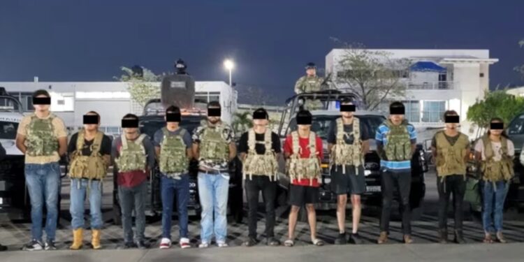 Detienen a 12 integrantes de una banda delictiva que operaba en Tabasco