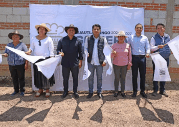Alcalde de Cuautlancingo da banderazo a nueva obra de pavimentación y anuncia inversión histórica en infraestructura