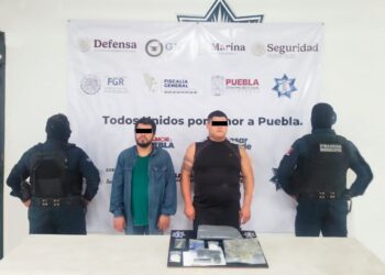 Detiene SEMAR, SSP y Policía Municipal de Tehuacán a dos presuntos narcomenudistas