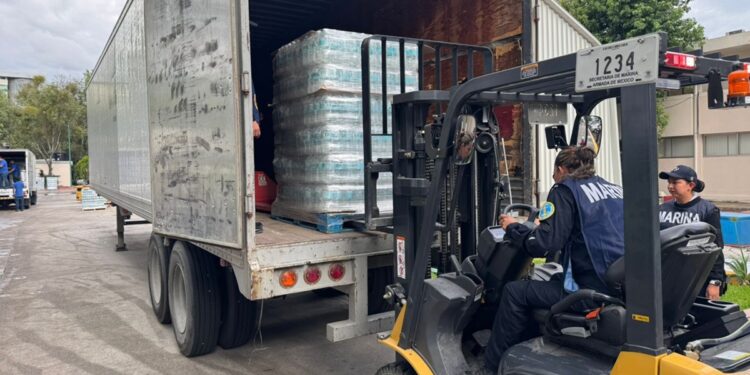 Marina lleva agua y despensas a Oaxaca tras impacto de ‘Erick’