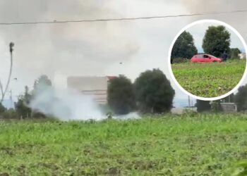 Dos explosiones ocurren durante inspección de auto robado en Coronango; policías resultan lesionados