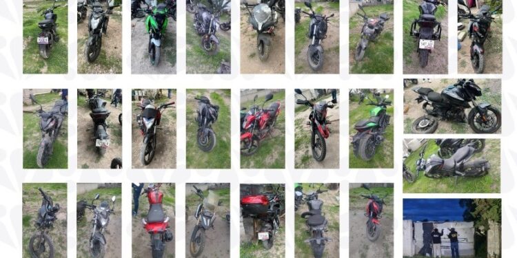 Recupera FGE 25 motocicletas robadas tras operativo en Huixcolotla
