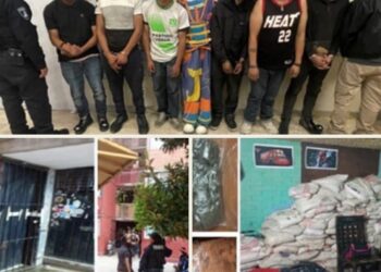 Desmantelan punto de narcomenudeo en San Bartolo; detienen a siete personas