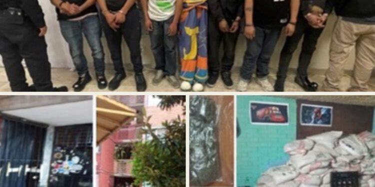 Desmantelan punto de narcomenudeo en San Bartolo; detienen a siete personas