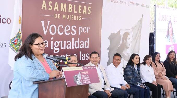 Citlalli Hernández avala combate a la violencia de género en Puebla