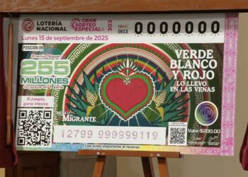Sorteo de la Lotería Nacional del 15 de septiembre estará dedicado a los migrantes