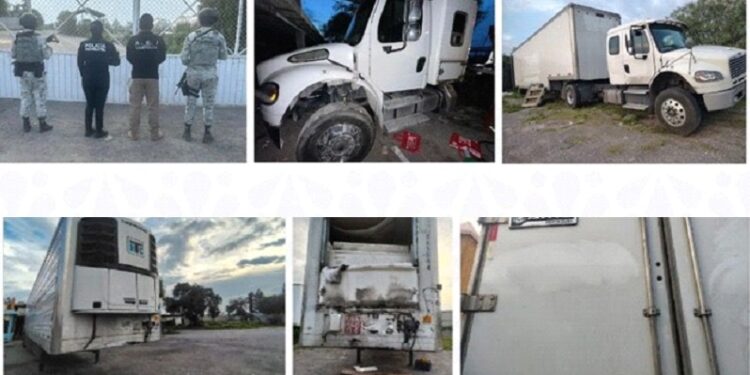 Recuperan tractocamiones y cajas con reporte de robo en Quecholac