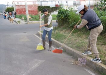 En San Pedro Cholula se realiza primera faena de la iniciativa «Barriendo Tu Calle»