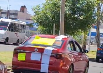 Conductores de plataformas digitales exigen mejores condiciones laborales en Puebla